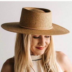 GIGI PIP AIDEN STRAW PORK PIE - NATURAL